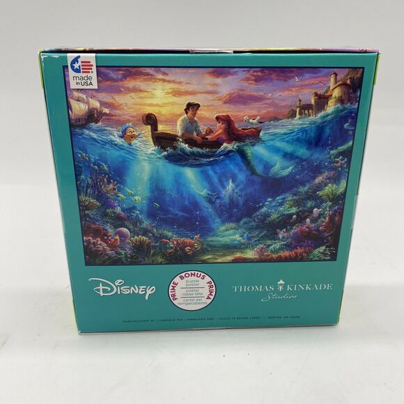 Ceaco Disney Thomas Kinkade Little Mermaid Falling In Love 750 Pc Jigsaw Puzzle - Picture 3 of 3